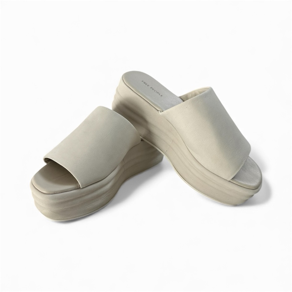 Free People Cream Platform Slides